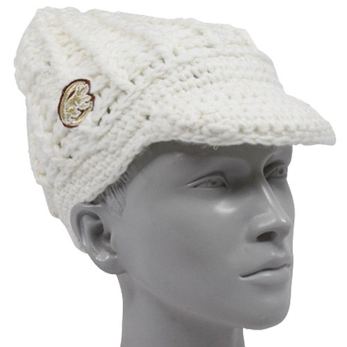 New Era Chicago Cubs Ladies White Gold-Spun Visor Beanie