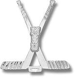 Michigan State Spartans Solid Sterling Silver ''MSU'' Hockey Sticks Pendant