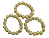 Mala wrist beads - set of 3 buddha prayer beads - wood
