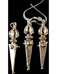 Sterling Phurpa Pendant with Matching Earrings Set - Sterling Silver