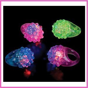 Flashing LED Bumpy Rings (12 pcs)