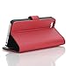 Leather Flip Wallet Stand Case Cover for Apple iPhone 5 5S (Red)