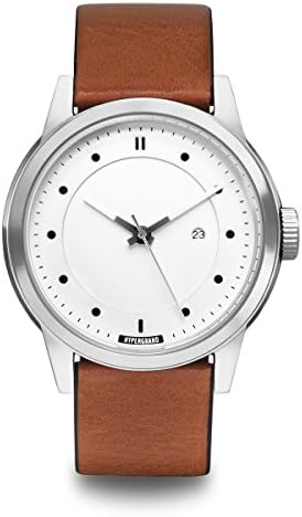 HyperGrand Maverick Silver White Classic Honey Brown Leather 3-Hand Men's Date Watch CW3H4SWHNY