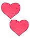 Neon Pink Day-Glow Heart Nipple Pasties by Pastease o/s