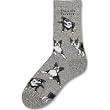 Lg Print Boston Terrier Poses Grey sock