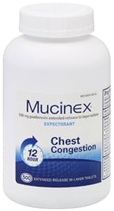 Mucinex Expectorant, 600mg, Extended-Release Bi-Layer Tablets 500 ea