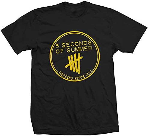 5 Seconds of Summer - Yellow Derping Stamp Tee T-Shirt Size XXL
