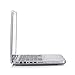 Ruban Retina 12-inch CRYSTAL CLEAR Rubberized Hard Case and Keyboard Cover for MacBook 12
