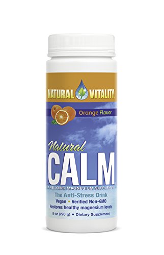 Natural Vitality Magnesium Calm Supplement, Orange, 8 Ounce
