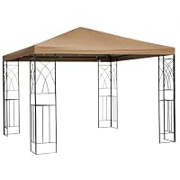 Outdoor Patio Tivoli 10x10' Tan Gazebo Replacement Canopy