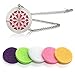 Essential Oil Diffuser Necklace | Locket Pendant with 10 Washable Pads (Silver)