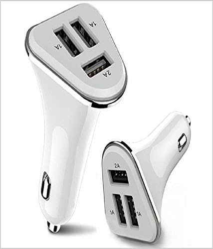 3 Port USB Car Charger with 4.1a for Apple Iphone 6, 6 Plus, Lg G3, Samsung Galaxy Note 3, Tablets, Kindle Ebooks