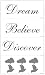 Snap SNAP1084 Dream, Believe, Discover Instant Wall Art, Black, 4 Sheets