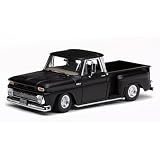 1965 Chevrolet C-10 Pickup Stepside Low Rider Matt Black 1 18 by Sun Star