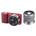 Sony NEX-3DR Systemkamera (14 Megapixel, Live View, HD Videoaufnahme) Kit rot inkl. 16mm und 18-55mm Objektiv