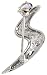 41y2dI8GgWL. SL75  18k White Gold Diamond Swirl Brooch Pin w/