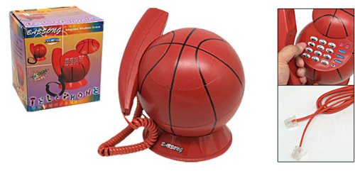 Unique Decorative Corded RJ11 Basketball Telephone