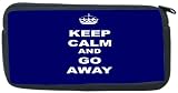 Keep Calm or Go Away - Blue Color Neoprene Pencil Case - pencilcase - Ipod Case - PSP Case, Game Boy DS Case, etc.. - UNISEX - Ideal gift for all occassions