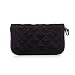 Olive N Figs Quilted Microfiber Zip-Around Wallet - Black