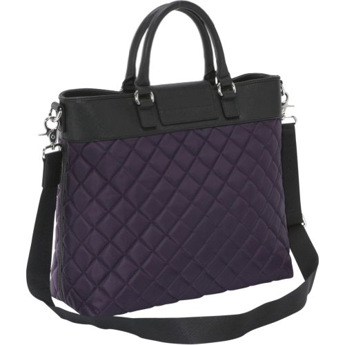 Knomo Ravello Quilted E/W Laptop Tote (Bayswater) (Berry) Knomo Ravello Quilted E/W Laptop Tote (Bayswater) (Berry)