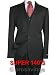 Brand New Italian Hand Tailored Super 140's Black Mens Suit with Fine Pinstripe + Vest 3 Pc Suits