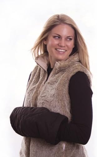 Grabber Outdoors Cozy Hand Warming Muff Soft Velboa Fleece with Shoulder Strap & Inner Warming Pocket, Black, Nylon/Cotton, 1 Size Fits Most