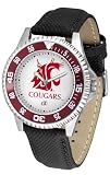 Washington State Cougars NCAA Mens Leather Wrist Watch