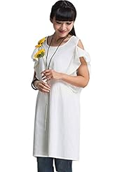 Girls Cutout Cotton/Linen Midi Dress 