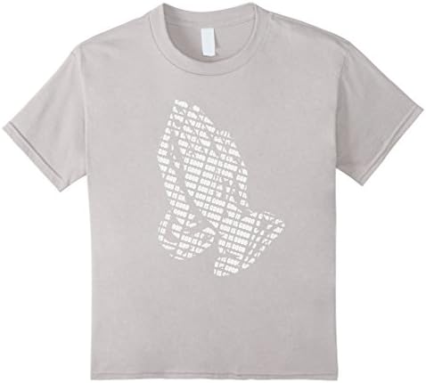 Kids Christian Gifts God Is Good Praying Hands Religion T-Shirt 6 Silver