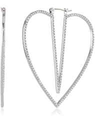 Juicy Couture Jewelry Pave Geo Heart Hoop Earrings