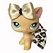 Littlest Pet Shop Accessories LPS Lot Gold Leopard Bow Skirt CAT NOT Included