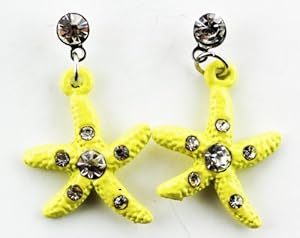 Starfish Earring - Kids Fashion Earrings (Yellow)