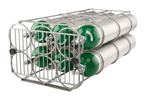 Vehicle Size E Oxygen Tank Cylinder Holder (D.O.T. Compliant) - Holds 6 E Size Tanks