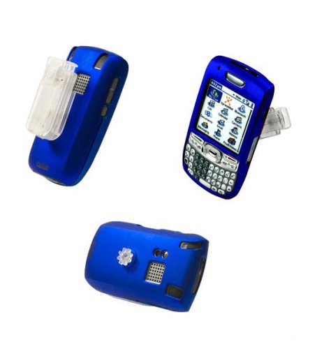 Wireless: CELLET BLUE RUBBERIZED PROGUARD COVER HARD CASE  with detachable belt clip  for PALM TREO 680   RETAIL PACKAGING