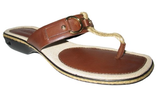 Cole Haan Sandals Cole haan Air Bronte Bit. Women's Luggage/Natural Linen Thong Sandal Shoe (US...