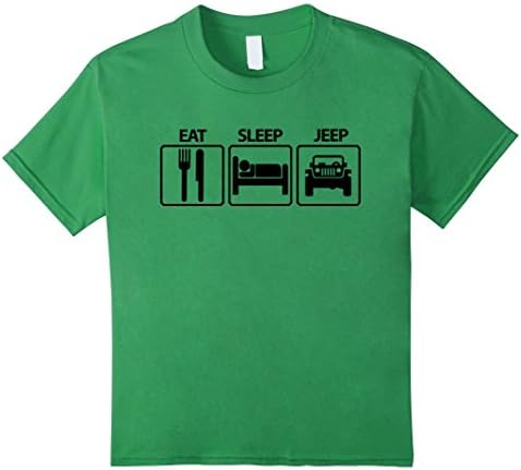 Kids EatSleepDo - Eat Sleep Jeep Fun T-Shirt 6 Grass