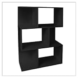 Way Basics Eco 3-Shelf Madison Bookcase and Storage, Black