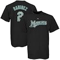 Majestic Florida Marlins #2 Hanley Ramirez Black Players T-shirt