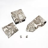 Multicoloured Paisley Necktie, Cufflinks, Hankchief, Matching Same Fabric Box Set CHEAP NECKTIES DS1162