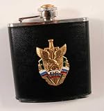 New 6 oz Stainless Steel Liquor Hip Flask - Flag Flask