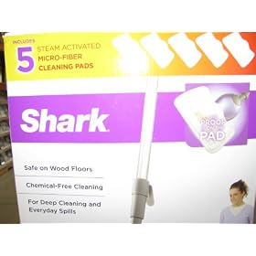 Shark Steam Mop with 5 Steam Activated Micro-Fiber Cleaning Pads