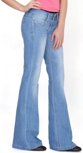 Miss Softy 60s 70s faded bellbottom flares flared jeans (UK 6-US 4)