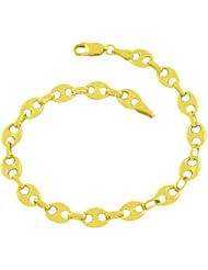 14 Karat Yellow Gold 7-mm Puff Mariner Bracelet (8 Inch)