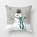 Cukudy New Christmas Snowman Pillowcase Home Decoration pillowcase