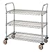 Metro (InterMetro) / Emerson - MW703 - Mobile Utility Cart with Three Wire Chrome Shelves, 18 x 30 x 39