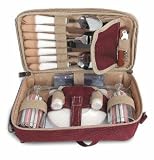 Beachside Poly Picnic Bag - Burgundy Check - Picnic & Beyond