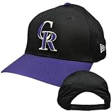 MLB Colorado Rockies Vintage Old School New Era Black Purple Snapback Hat Cap