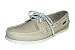 An AMERICAN ORIGINAL Highest Quality 100% Full Grain LEATHER UPPERS. Hand-sewn True Moc Construction BEIGE BOAT SHOE for MEN by AMERICAN SHOE FACTORY