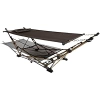 Strathwood Portable Folding Hammock with Carry Bag, Chocolate with Champagne Frame