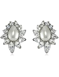 Ben-Amun Jewelry Pearl and Crystal Clip-On Earrings